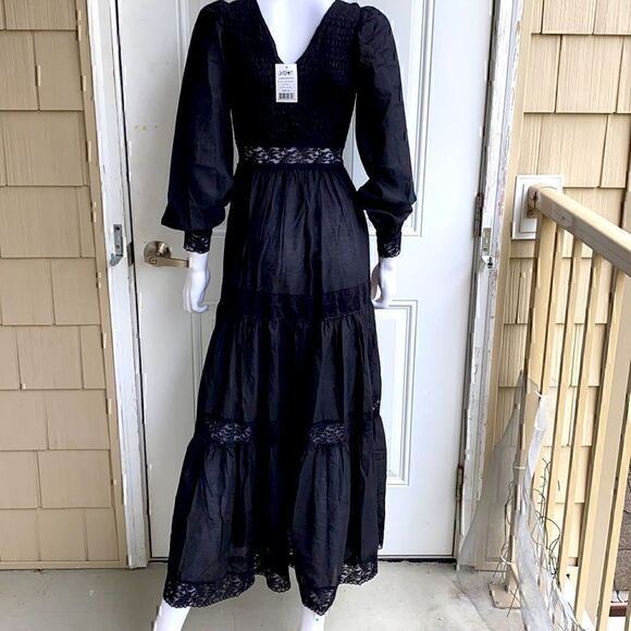 NWT House of Widow Black Maxi Dress Small - Picture 2 of 6